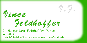 vince feldhoffer business card